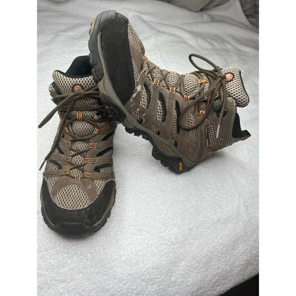 Merrell 10 Moab 2 Mid GORE-TEX Hiking Boots Men's Vibram Waterproof Brown